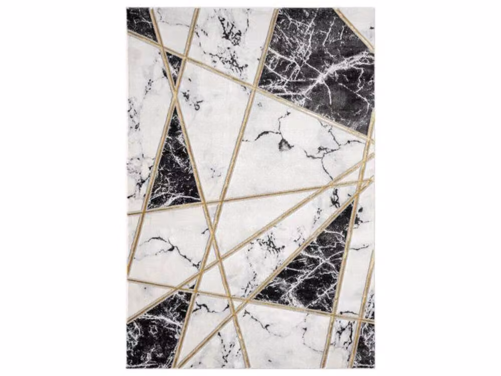 DS Living Carrara Black and White Rectangular Rug W: 80 cm, L: 150 cm – 2