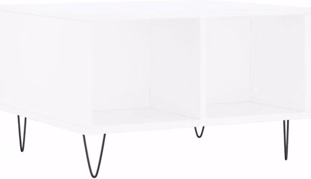 Berkfield Home Modern White Coffee Table, W/D/H: 60 x 50 x 36.5 cm