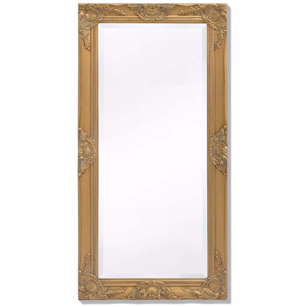 Berkfield Home Antique Baroque Style Rectangular Wall Mirror, Gold, W: 100 cm, H: 50 cm – 2