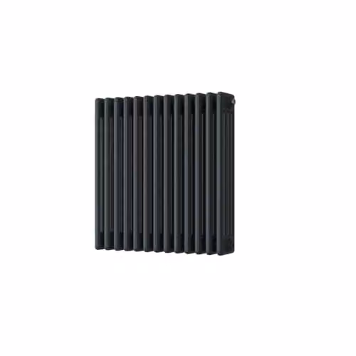 UK Radiators Alpha 4 Column Horizontal Traditional Cast-Iron Style Radiator in Anthracite Grey, W: 592 mm, H: 600 mm – 2