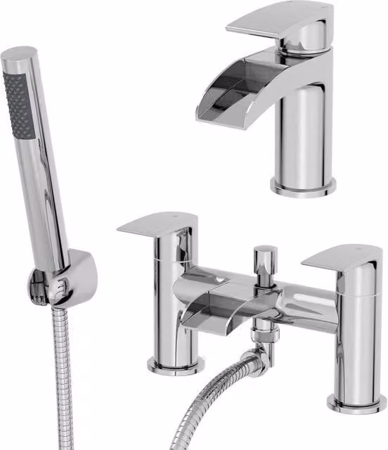 KORVIXA Single Lever Shower Set in Silver Chrome