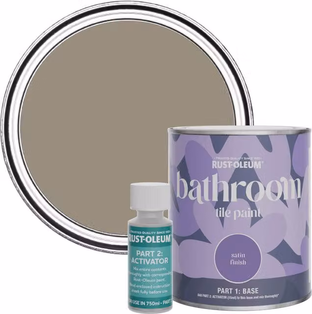 Rust-Oleum Bathroom Tile Paint in Satin Finish, Brown, 0.75 l
