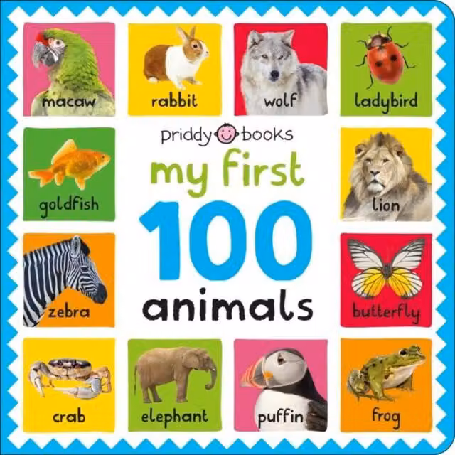 Priddy Books My First 100 Animals Multicolour Board Book