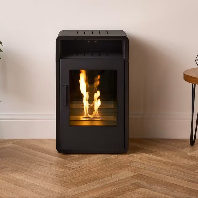 Adam Bellini Rectangular Bio Ethanol Stove in Black