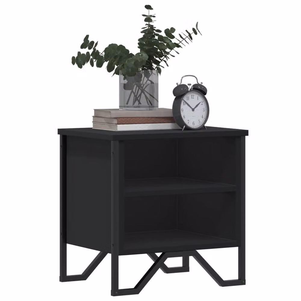 Berkfield Home Bedside Cabinet Set of 2 in Black, W/D/H: 40 x 30 x 40 cm – 3