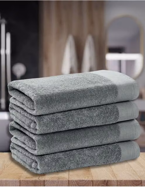 Ezysleep Luxe Collection 4 Piece Egyptian Cotton Bathsheet Set in Silver Grey – 1