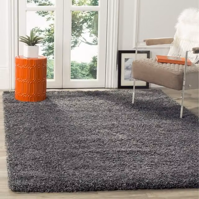 Smart Living Modern Shaggy Rug in Grey, W: 160 cm, L: 230 cm