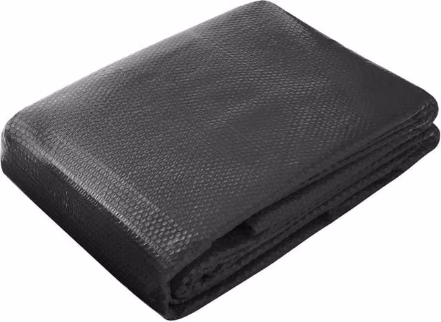 tectake Round Black Thermal Solar Film Pool Cover, Diameter: 250 cm