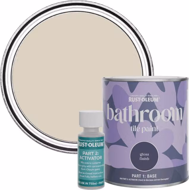 Rust-Oleum Gloss Bathroom Tile Paint in Beige, 0.75 l