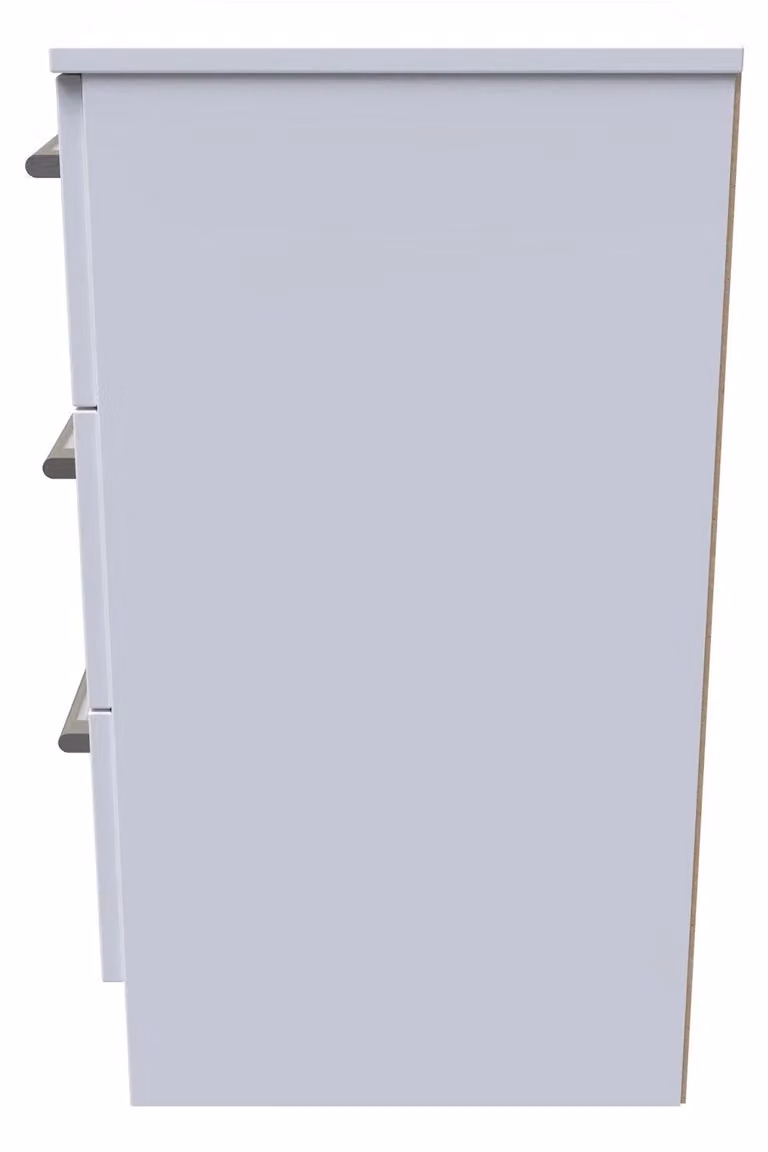 Ready Assembled 2 U Cornwall 3 Drawer Bedside Cabinet in White