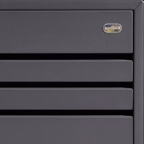 Rowlinson Chelsea Single Bin Store in Anthracite Grey Steel, W: 68 cm, D: 68 cm, H: 116.5 cm – 3