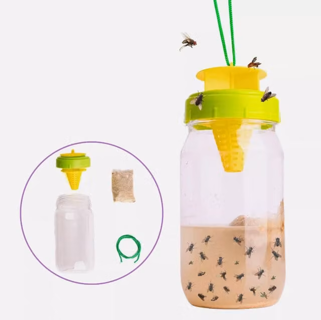 Garden Mile Large Insect Baited Fly Trap in Clear and Yellow