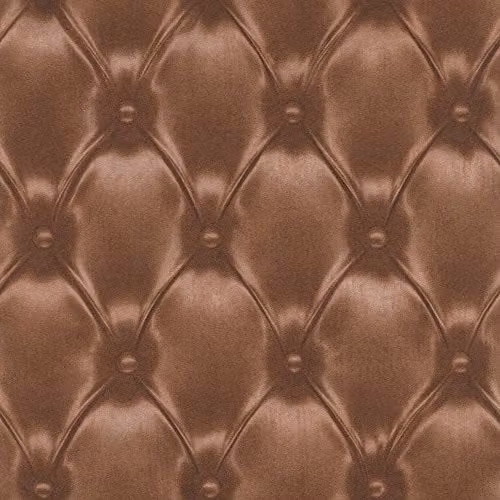 Rasch Becker Leather Diamond Pattern Metallic Padded Faux Effect Wallpaper in Brown – 1