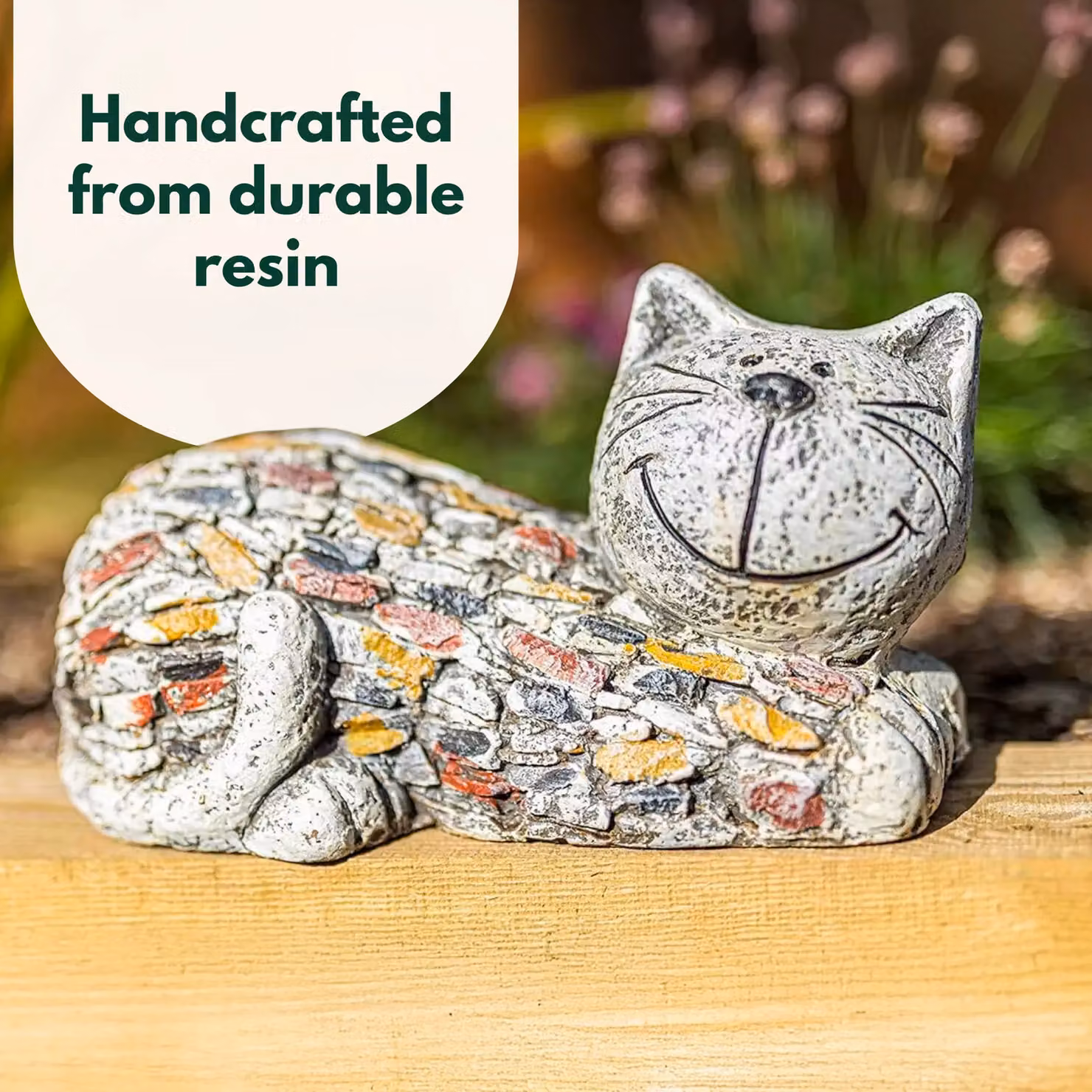 Marco Paul Multicolour Abstract Resin Cat Garden Ornament Statue – 4