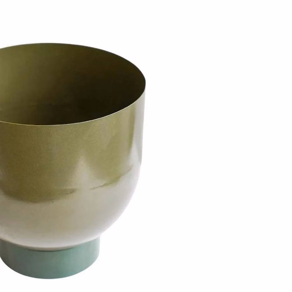 Lemon Pavilion Furniture and Decor Austin Dual Metal Planters (Set of 2) - Green – 2