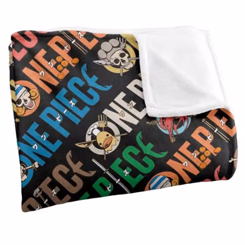 Netflix One Piece Pirates Logo Silky Touch Super Soft Fleece Throw Blanket in White and Multicolour, W/D/H: 152 x 127 cm – 2