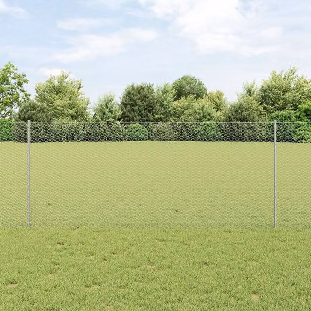 Berkfield Home 10-Piece Galvanised Steel U-Channel Fence Posts in Silver, Height: 100 cm – 1