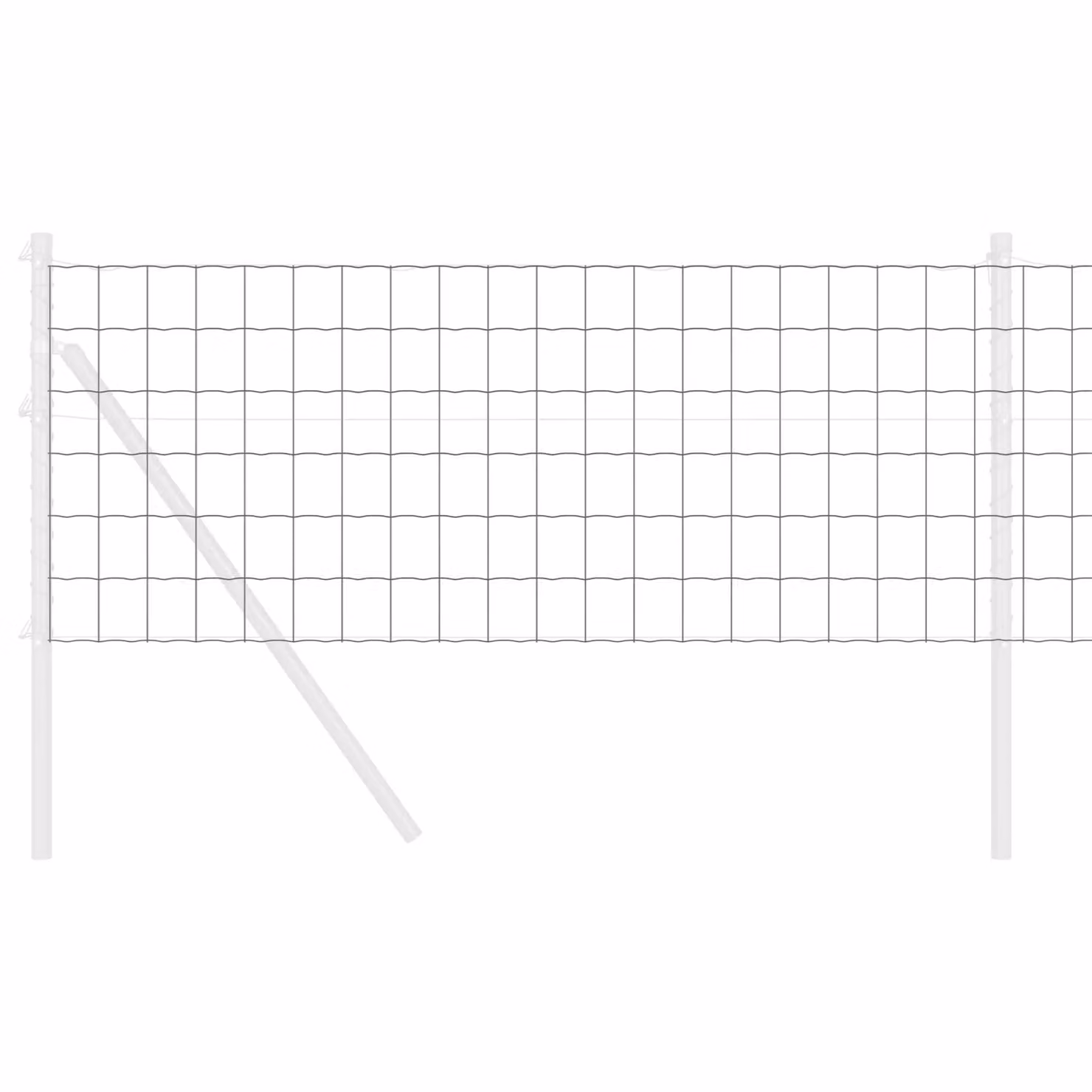 Berkfield Home Euro Fence Grey PVC-Coated Steel Fencing, H: 60 cm x L: 10 m – 3