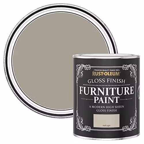 Rust-Oleum Grey Gloss Furniture and Skirting Board Paint, 750ml – 1