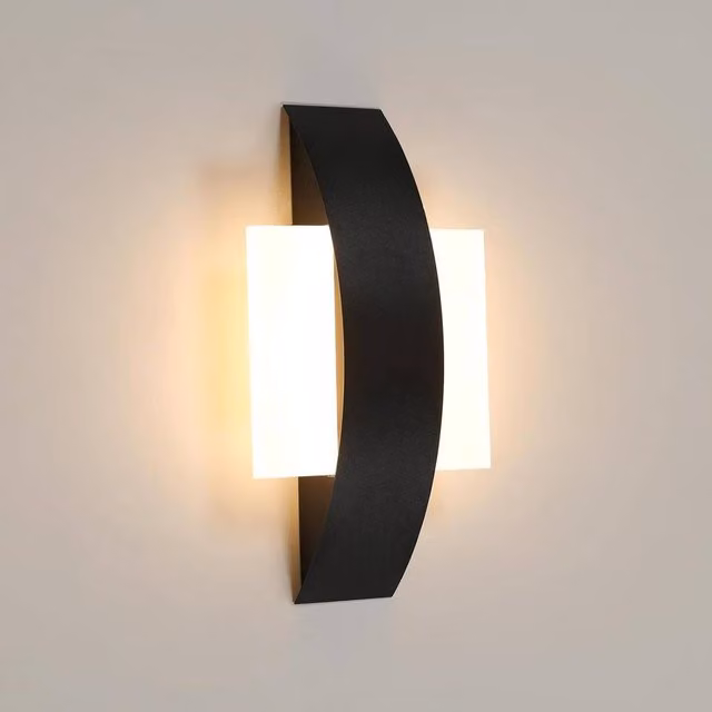 COMELY Modern Linear 12W LED Indoor Wall Light in Black with 3000K Warm White Up and Down Lighting