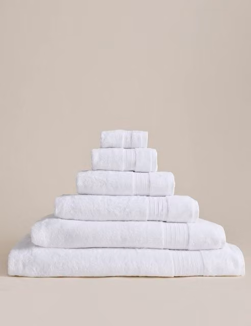 M&S White Egyptian Cotton Fluffy Quick Drying Towel