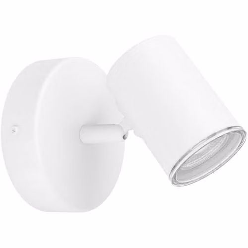 Loops White GU10 Bathroom Ceiling Spotlight, Modern Cylinder Design, IP44 Rated, Height: 11.5 cm