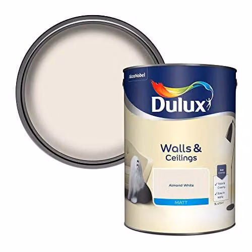 Dulux Matt Dispersion Emulsion Paint in White, 5 l