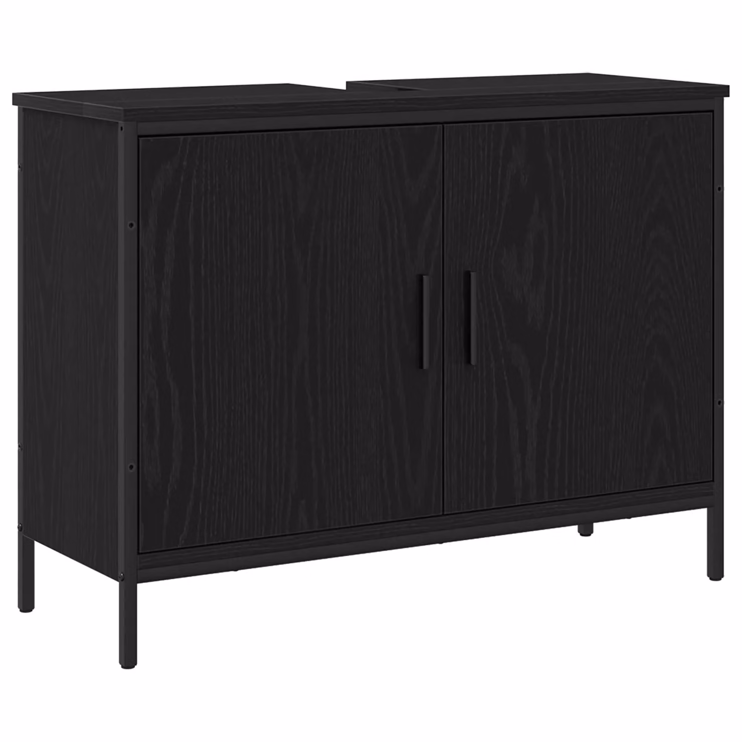 Berkfield Home Modern Black Oak Bathroom Sink Cabinet W/D/H: 80 x 30 x 60 cm – 2