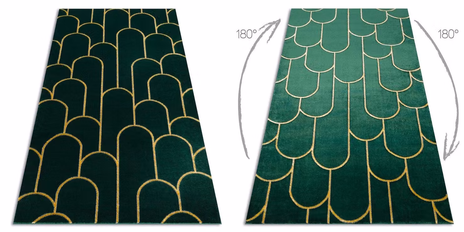 RugsX Emerald Green Geometric Rectangular Rug, W: 200 cm, D: 290 cm – 2