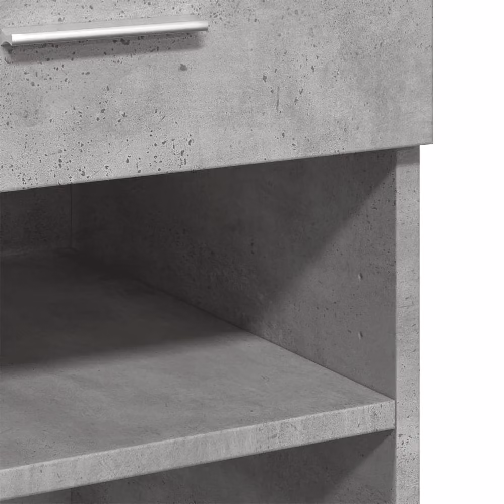 Berkfield Home Sideboard in Concrete Grey, MDF, W/D/H: 80 x 42.5 x 93 cm – 4
