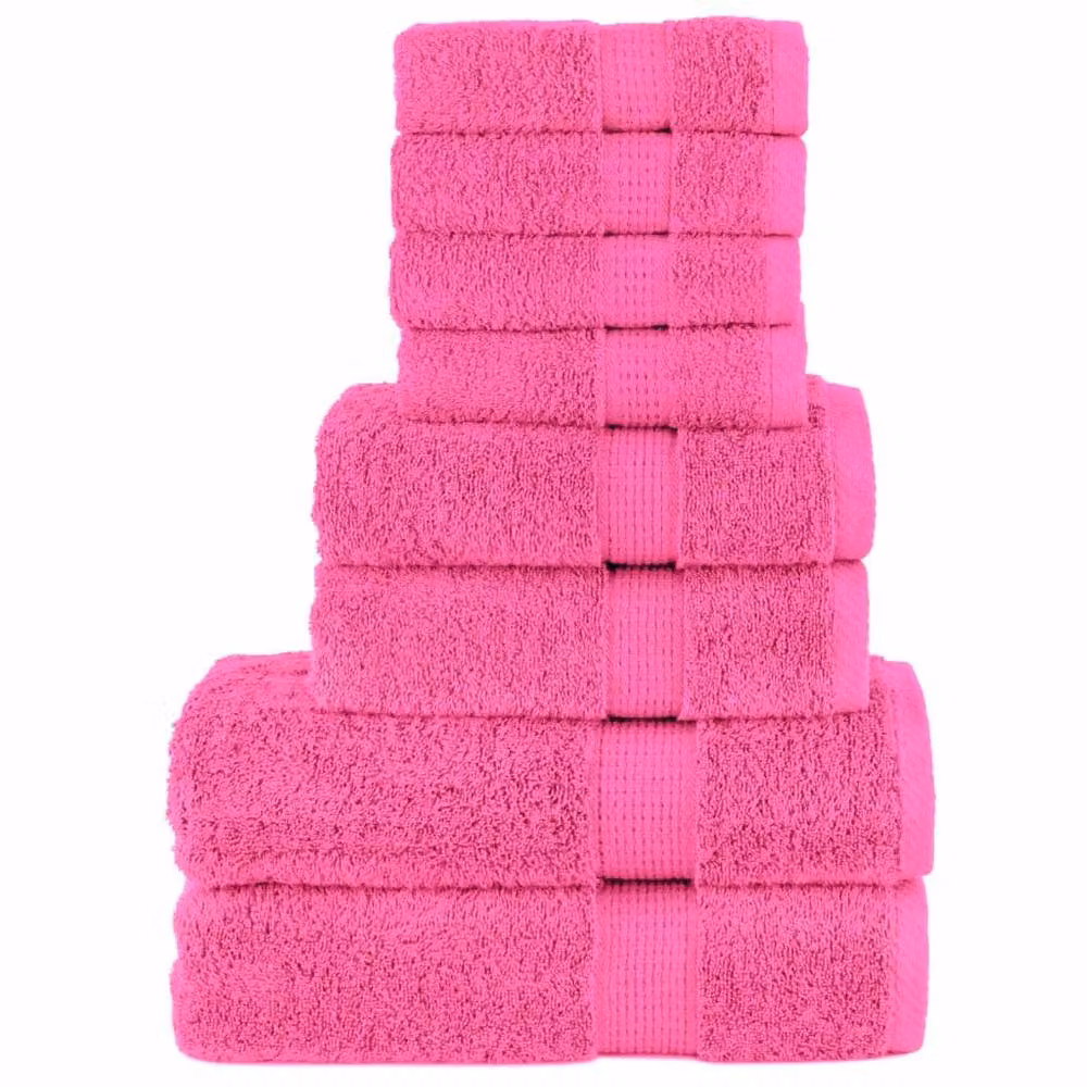 Berkfield Home Soft SOLUND 8 Piece Premium Cotton Terry Towel Set, Pink, 600 gsm – 2