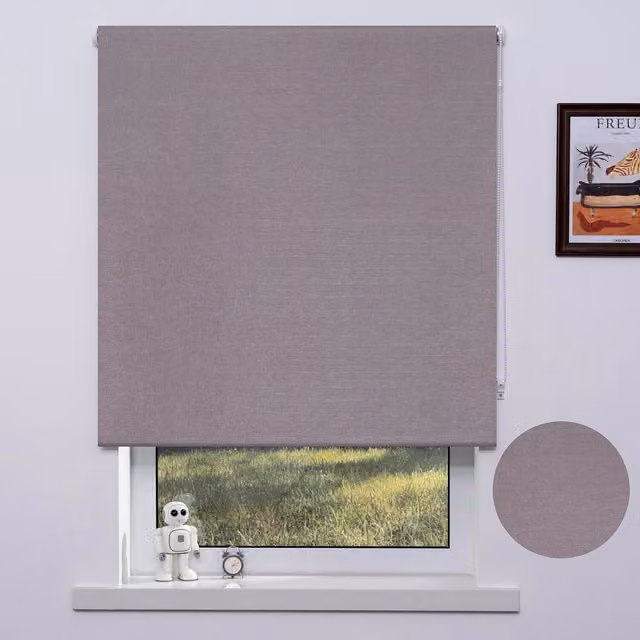TRENDS Plain Textured Blackout Blinds in Sand, Width: 90 cm