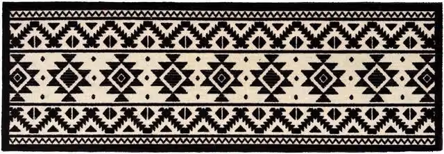 My Mat White Tribal Ethnic Indoor Mat, Polyamide, W/D/H: 75 x 50 x 1 cm