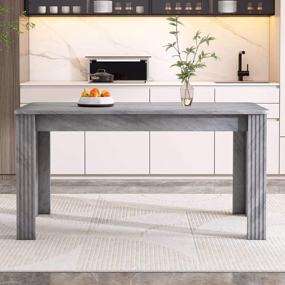 Matteo Grey Modern Rectangular 4 Seater Dining Table in MDF Wood – 2