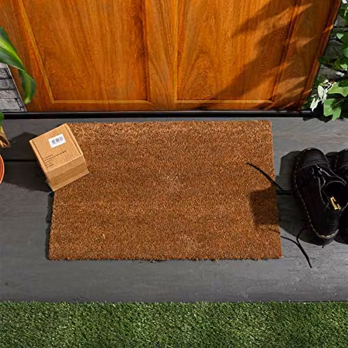 Nicola Spring Coir Door Mat Set of 2, Brown and Black, W/D: 60 x 40 cm – 2