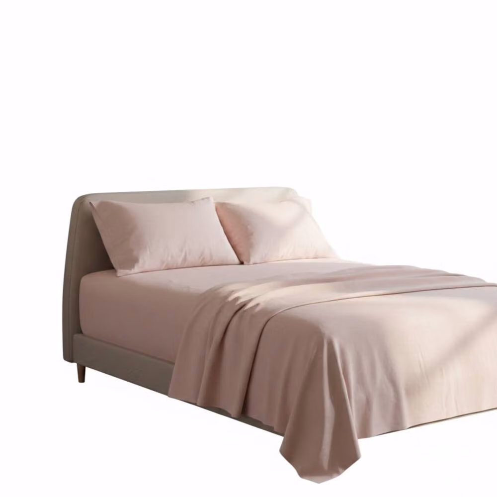 Snug City Pink Brushed Cotton Flannelette Fitted Sheet and Matching Pillowcase Set – 2