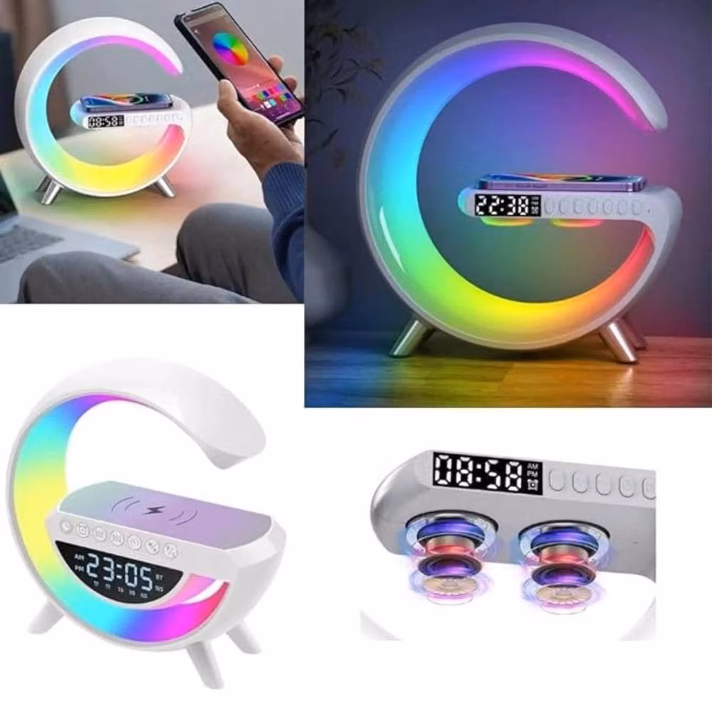 NESTLUNE LED Smart Lamp with Bluetooth Speaker and Wireless Charger, White – 2