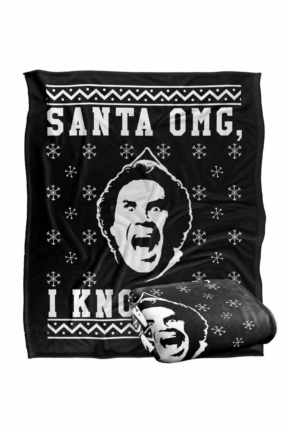 Warner Bros. Elf OMG Faux Sweater Silky Touch Super Soft Fluffy Throw Blanket, Extra Large, Multicolour – 2