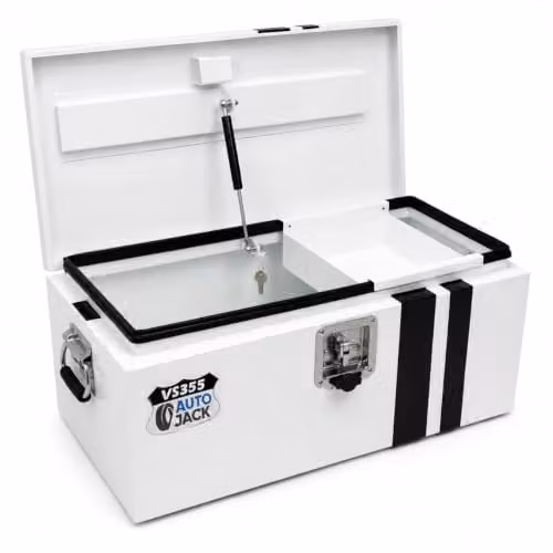 Autojack Heavy Duty Steel Van Storage Safe in White, W: 35.5 cm