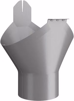 Lindab Half Round Galvanised Steel Gutter Outlet, Anthracite Grey, 150mm