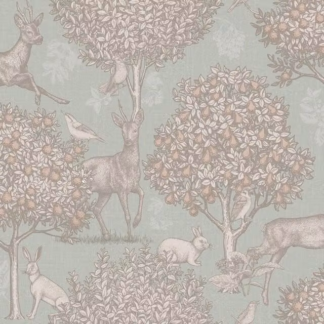 Arthouse Woodland Scene Botanical Landscape Wallpaper in Green