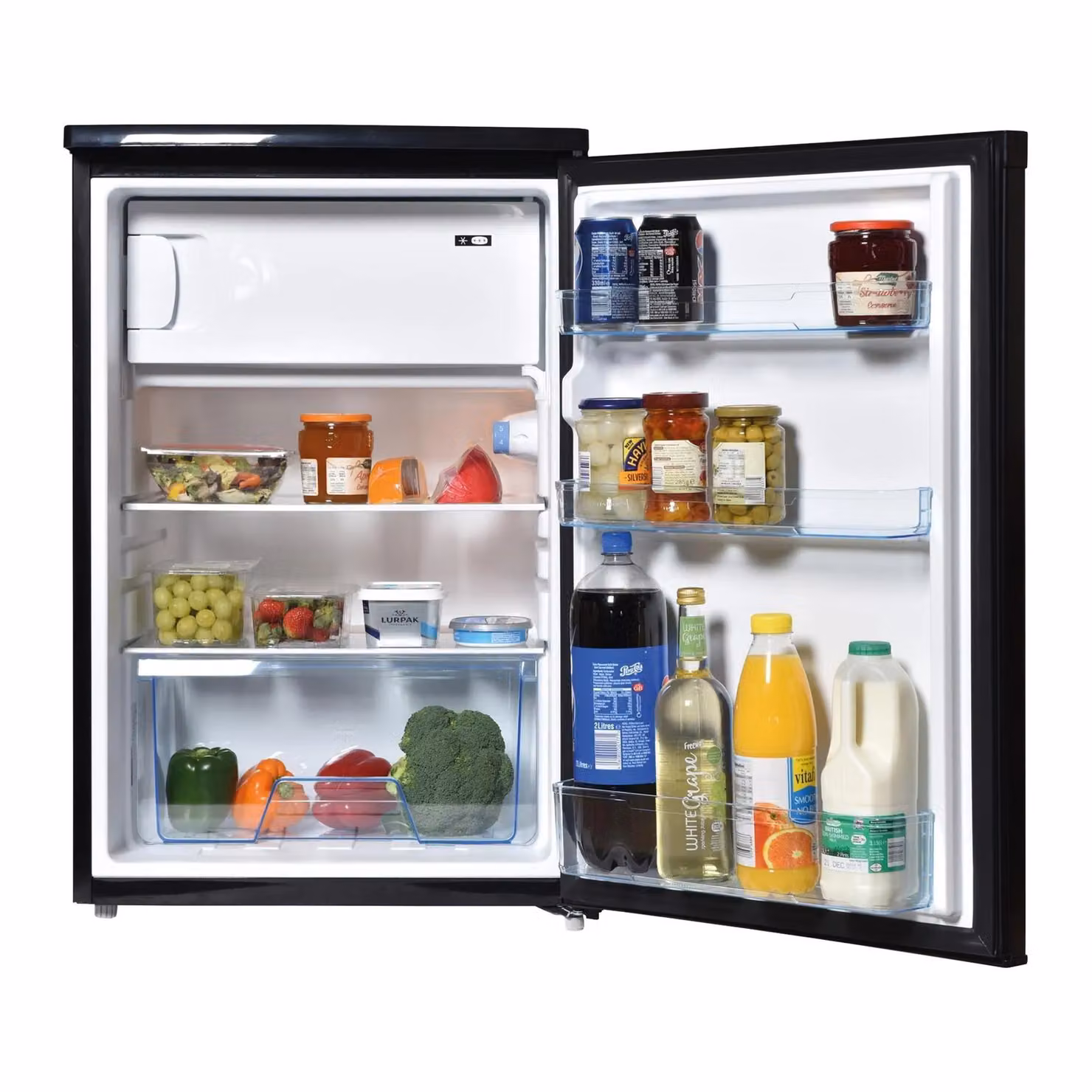 Statesman R155B Under Counter Fridge in Black with 4 Ice Boxes, 97 Litre Fridge and 16 Litre Freezer Capacity – 2