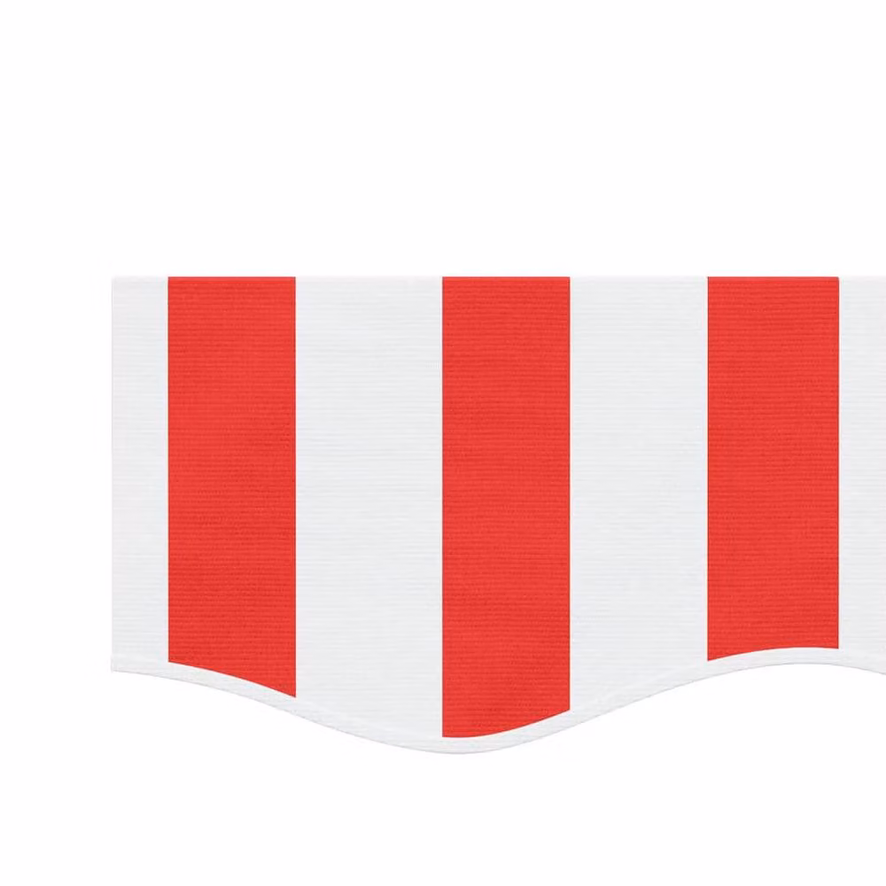 Berkfield Home Replacement Awning Valance Fabric in Red and White Stripe, 4 m – 2