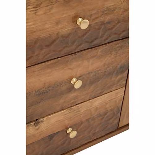 Orsina Industrial Two Door Wood Sideboard in Brown, W: 114 cm, D: 39 cm, H: 70 cm – 4
