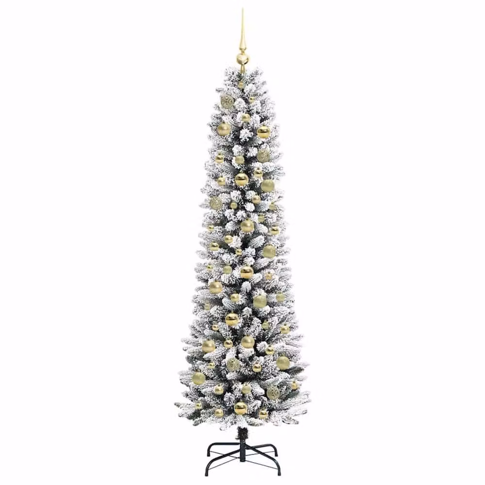 Berkfield Home Artificial Christmas Tree with 300 LEDs in Green, White and Black, Height: 180 cm – 3
