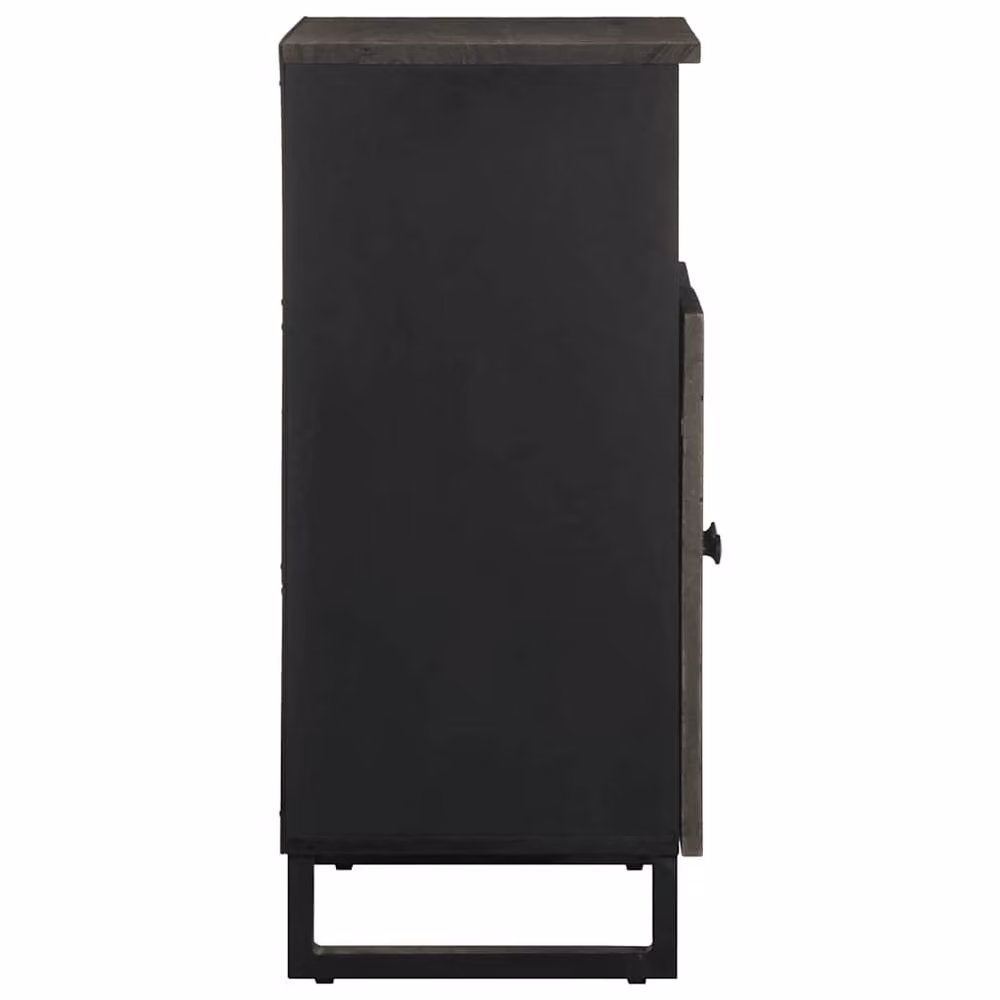 Berkfield Home Black Mango Wood Sideboard W/D/H: 60 x 33 x 75 cm – 4