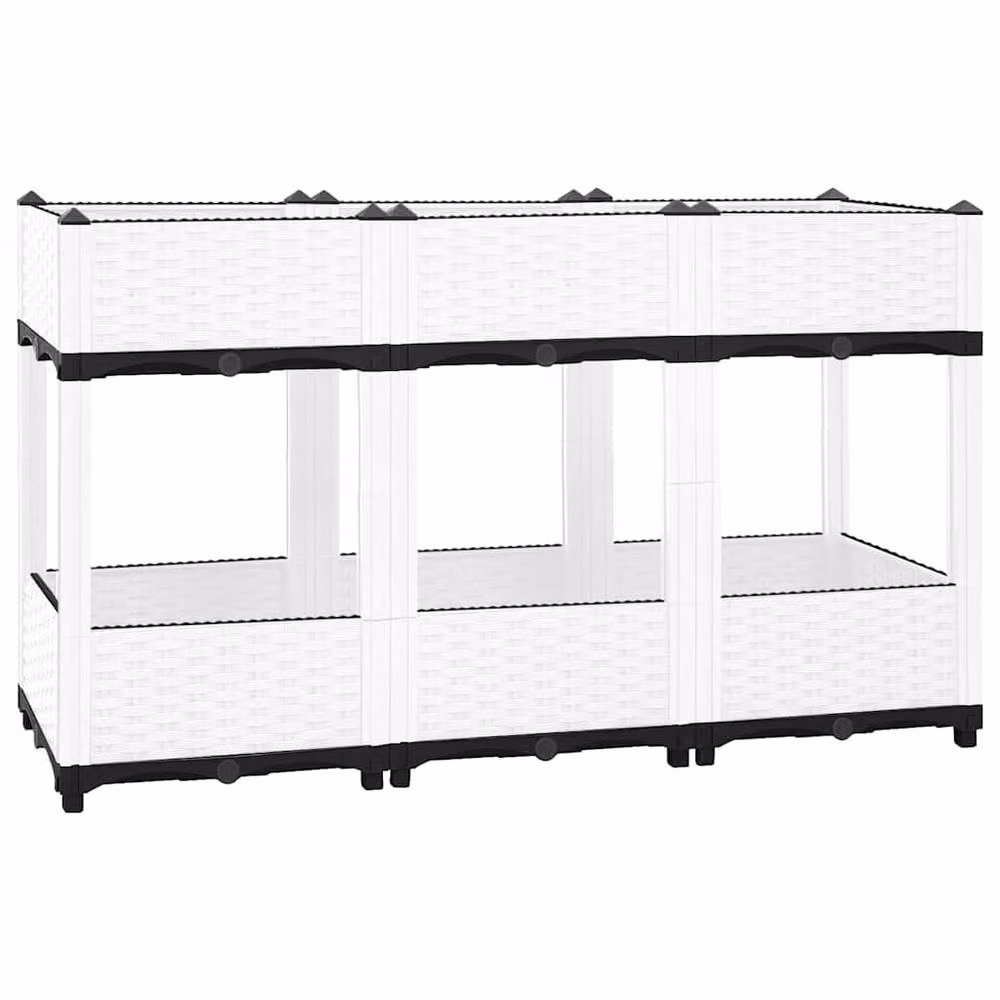 Berkfield Home White Polypropylene Raised Bed W/D/H: 120 x 40 x 71 cm – 2