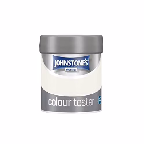Johnstone's Colour Sample Tester Pot in White, 75ml