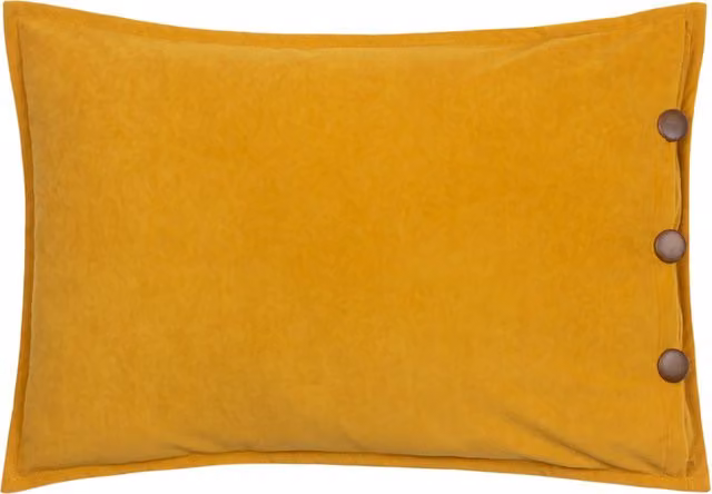 Effron Gold Washed Velvet Rectangular Cushion W: 50 cm, H: 35 cm