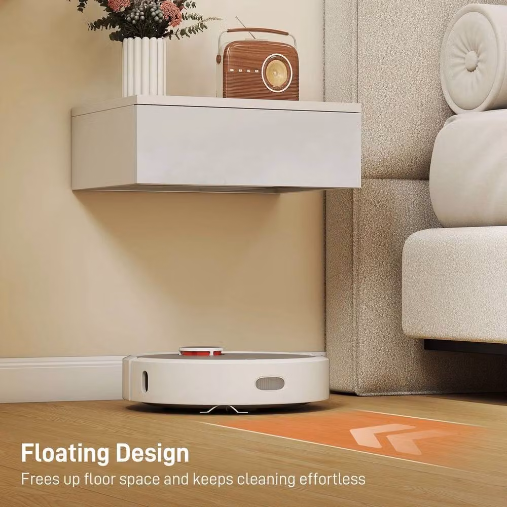 KORVIXA Set of 2 Wall-Mounted Floating Bedside Tables in White Glossy Finish – 2